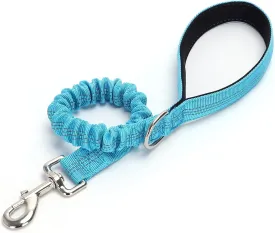 2 FT Bungee Dog Leash, Highly Reflective Strong Nylon Traffic Leash, Short Shock Absorbing Lead for Large Medium Dogs Walking Training Controlling