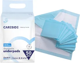 23x36 Chucks 50 Count, Max Absorbency Disposable Underpads & Adhesive Strips, Leakproof Quick Drying, Baby Changing, Puppy & Adults Bed Pads, Training Dog Pee Extra Large, XXL Incontinence