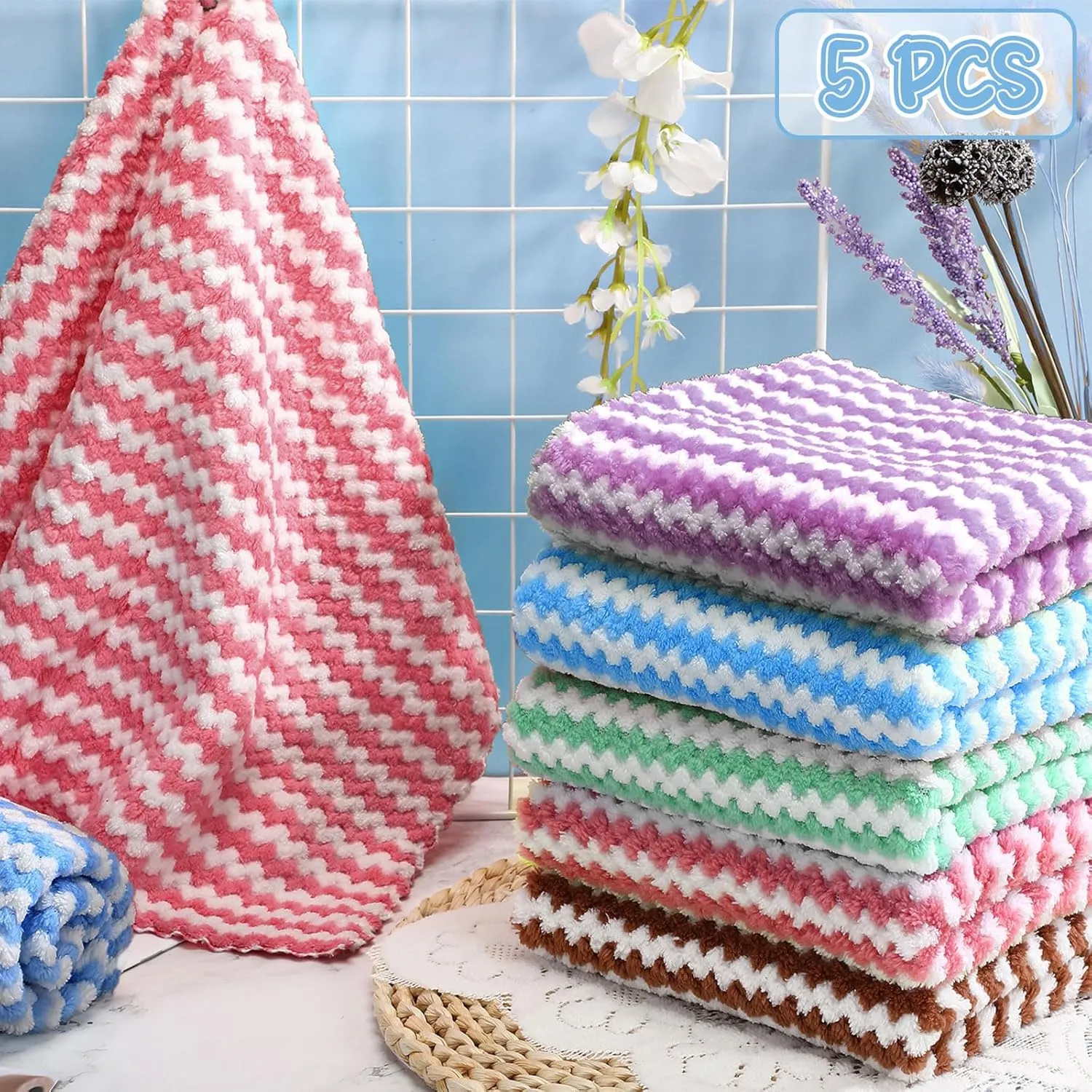 5 Pcs Waterproof Guinea Pig Fleece Bedding Blankets Absorbent Guinea Pig Cage Liner Washable Small Animal Pee Pad Reusable Pet Blanket Wash Cloth Bedding Mat Pad (Multi Colors,18 x 24 Inch)