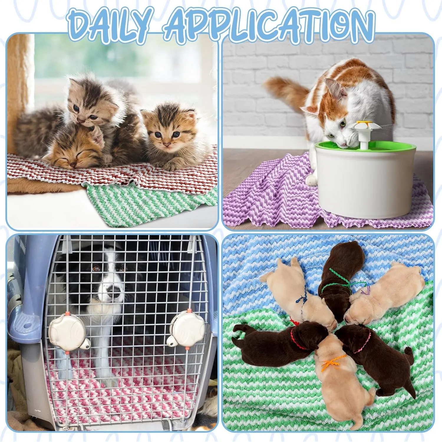 5 Pcs Waterproof Guinea Pig Fleece Bedding Blankets Absorbent Guinea Pig Cage Liner Washable Small Animal Pee Pad Reusable Pet Blanket Wash Cloth Bedding Mat Pad (Multi Colors,18 x 24 Inch)