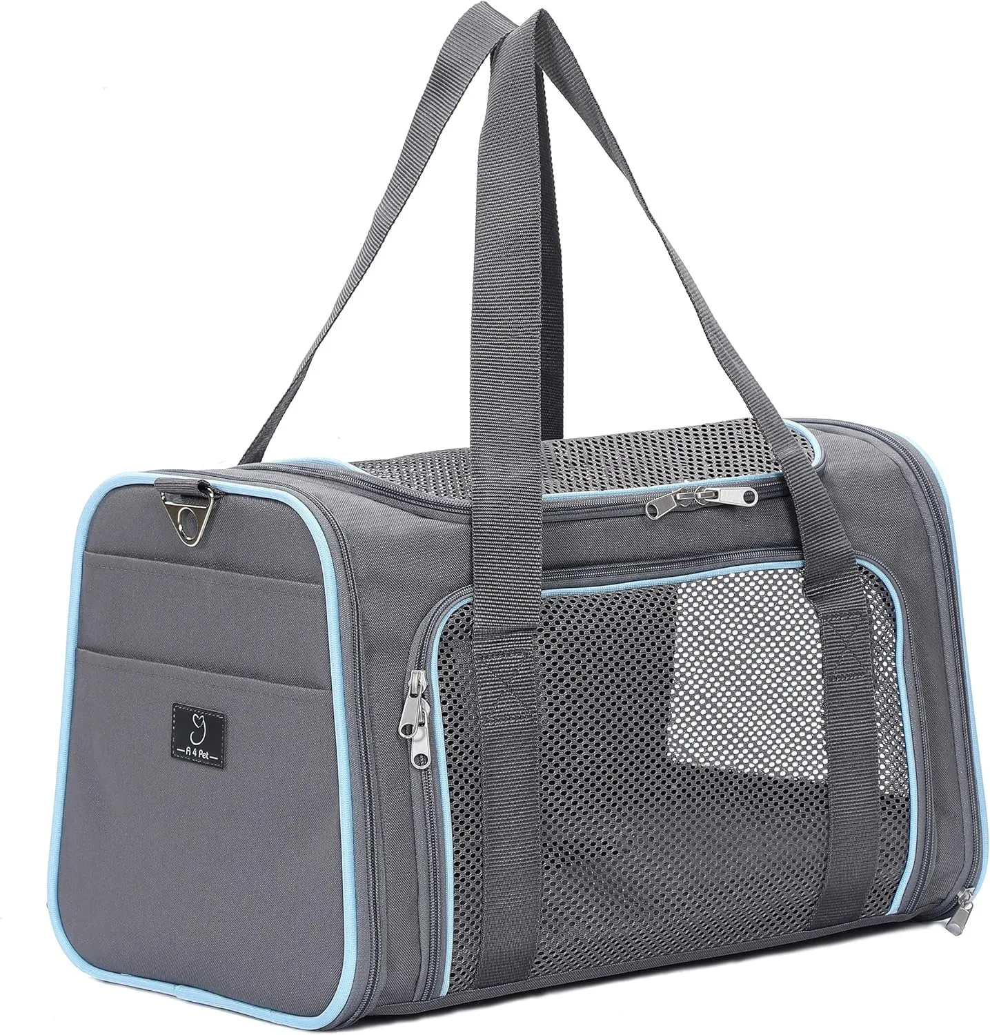 A4Pet Airline Approved Cat Carrier Expandable Dog Carriers,Soft-Sided Portable Pet Travel Washable Carrier for Kittens,Puppies,Rabbit,Hamsters