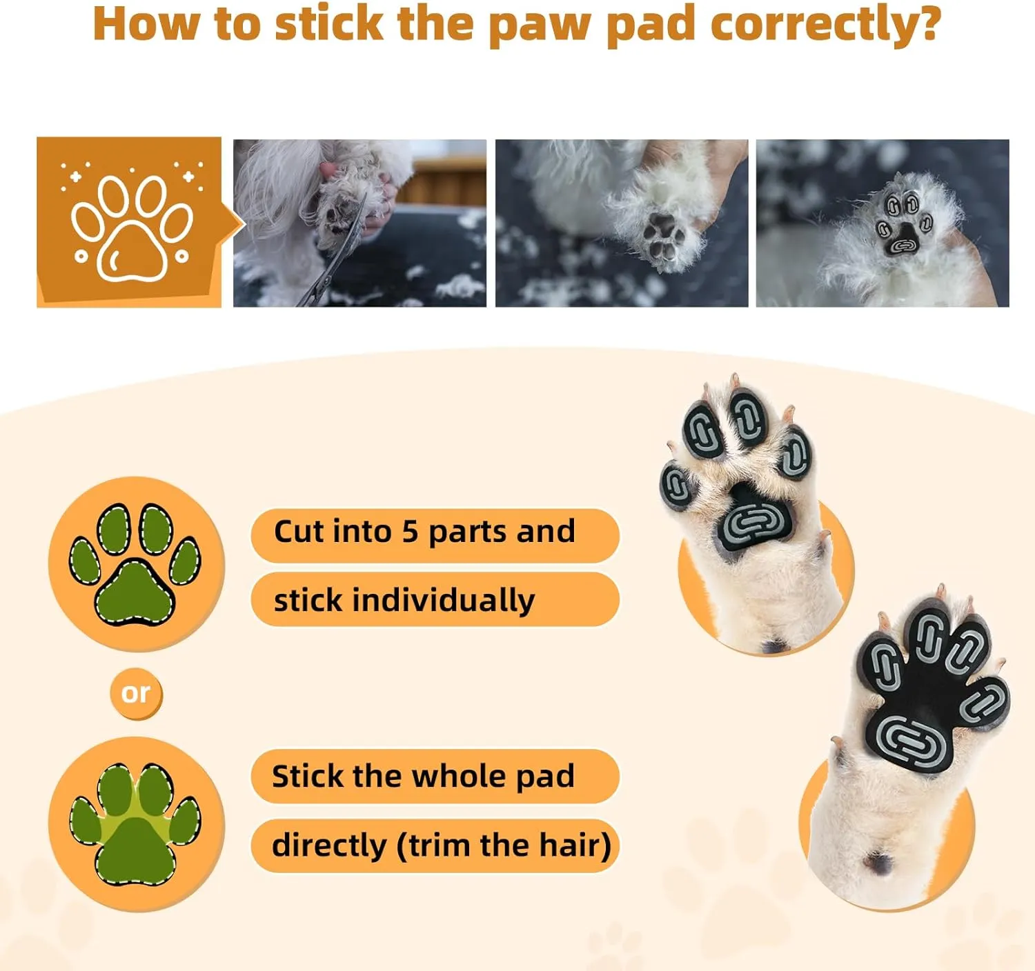 Anti-Slip Dog Paw Protector Pads for Senior Dogs, Dog Paw Adhesive Pads on Hardwood Floor,Senior Pets Essentials with Strong Traction,Puppy Grippers,12 Sets 48 pc XL