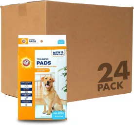 Arm & Hammer for Dogs Puppy Training Pads with Attractant | New & Improved Super Absorbent, Leak-Proof, Odor Control Quilted Puppy Pads with Baking Soda | 10 Count - 24 Pack Bulk Wee Wee Pads,White
