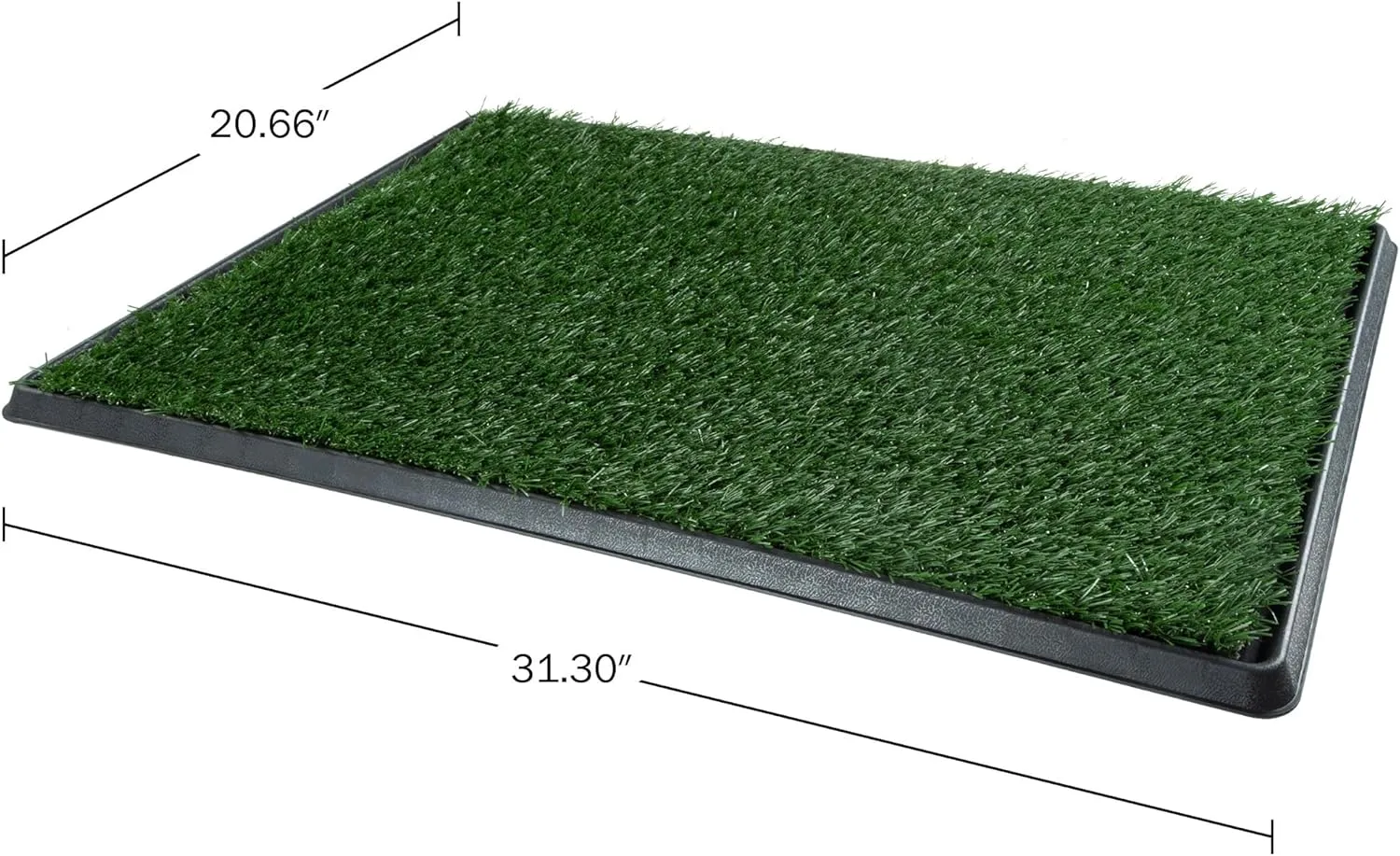 Artificial Grass Puppy Pee Pad for Dogs and Small Pets - 20x30 Reusable 3-Layer Potty Training Pad with Tray - Dog House and Pet Supplies by PETMAKER