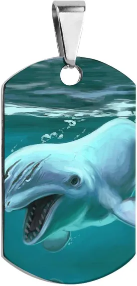 Beluga Whale Stainless Steel Pet ID Tags Personalized Dog and Cat Tags Cute Collar Tags Dog Tags