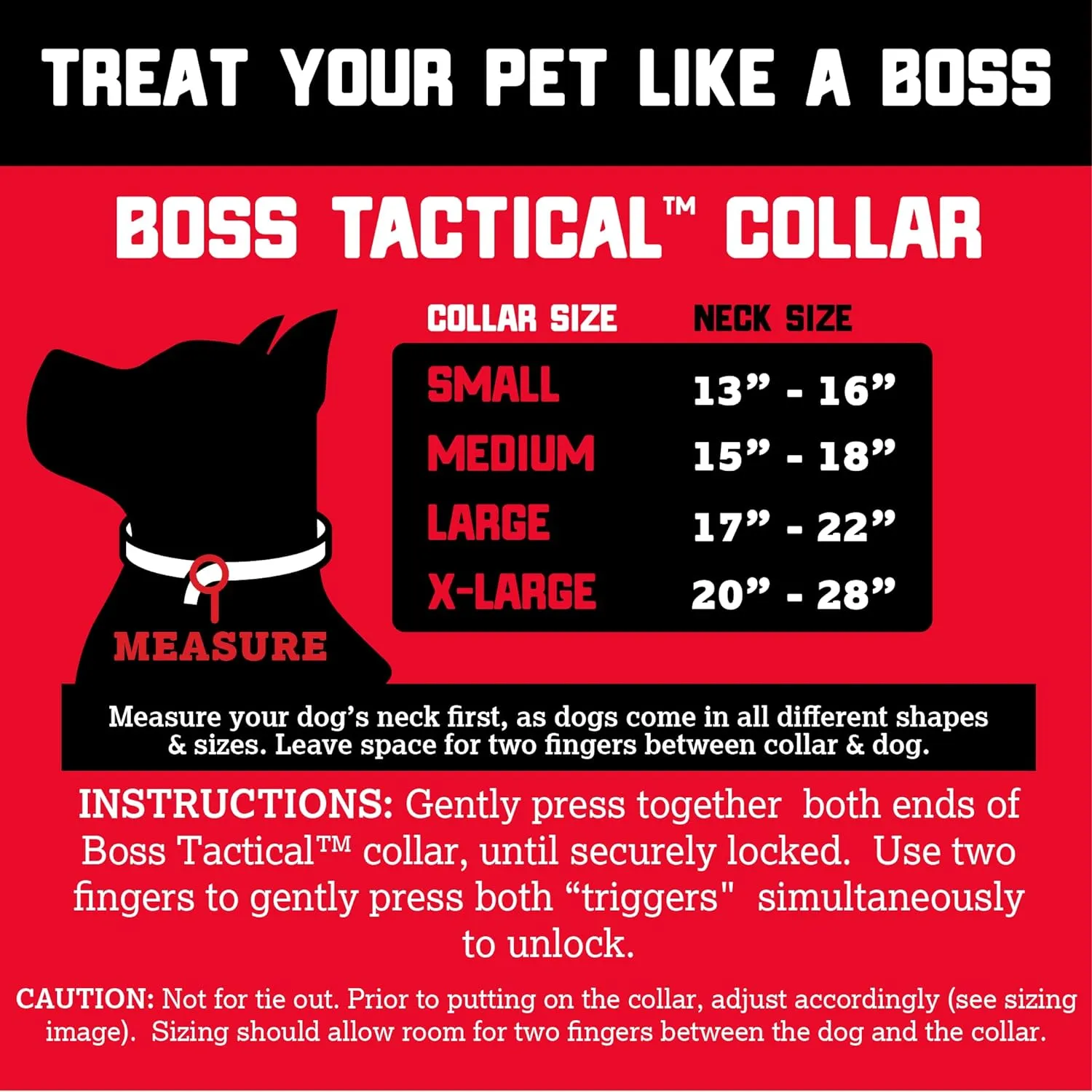 Boss Dog® Boss Tactical™ Orange Adjustable Collar