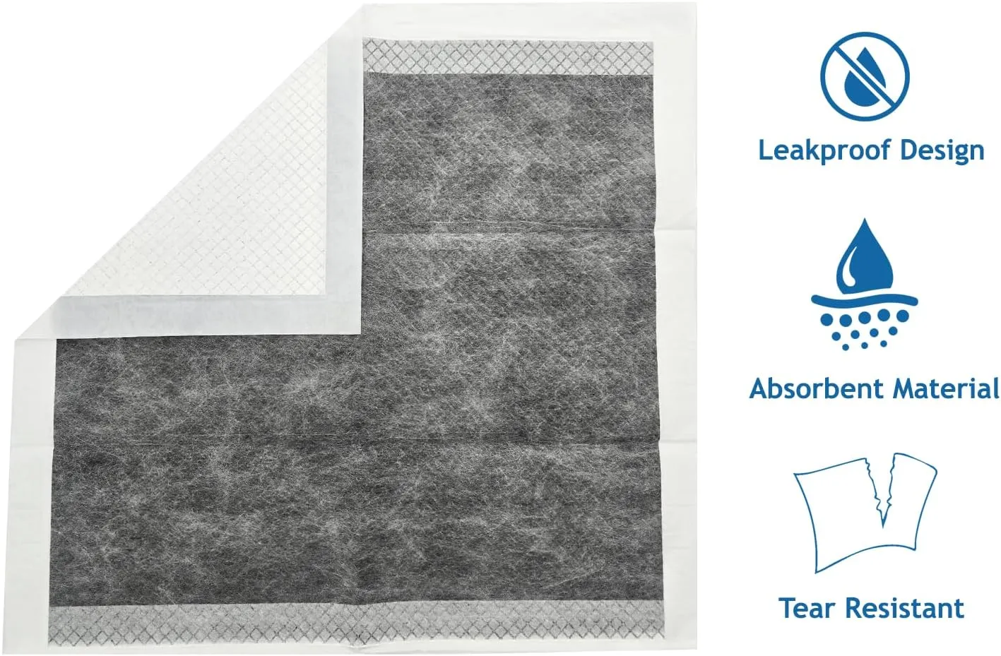 Charcoal Puppy Pee Pads, 100 Count 22 x 22 Inch Leak-Proof Pet Training Pads for Dogs, Quick Absorb 6-Layer Design, Ideal for Puppies, Cats, Rabbits, and Guinea Pigs