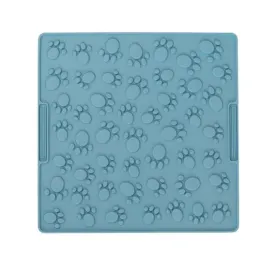 Dexypaws Large Paw Print Enrichment Licking Mat, Sky Blue Cat & Dog