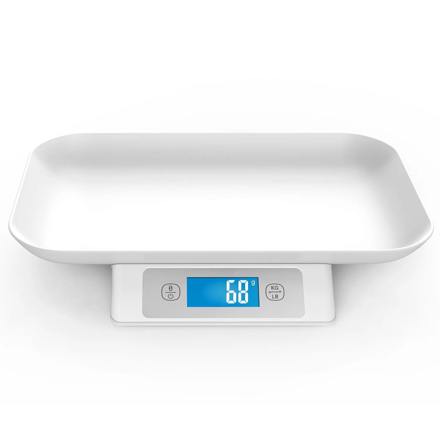 Digital Pet Scale for Puppy and Cats, Puppy Whelping Supplies Scale, Weigh Capacity 33 lbs (0.03oz), Removable Tray Size 13.4 x 9.5 Inch, A Pet Scale for Adult Cats and Small Animals (Grey)