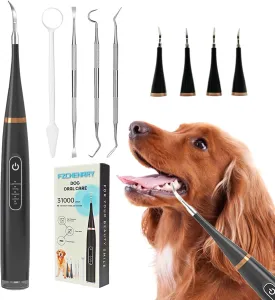 Dog Plaque Remover for Teeth, Dog Teeth Cleaning Kit and 5 Modes, Teeth Cleaner for Dogs and Cats