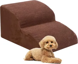 Dog Stairs for Small Dogs, High Density Foam Dog Ramp, Extra Wide Non-Slip Pet Steps for High Beds Or Couch, Soft Foam Doggie Ladder for Dogs Injured, Older Pets, Small Cats