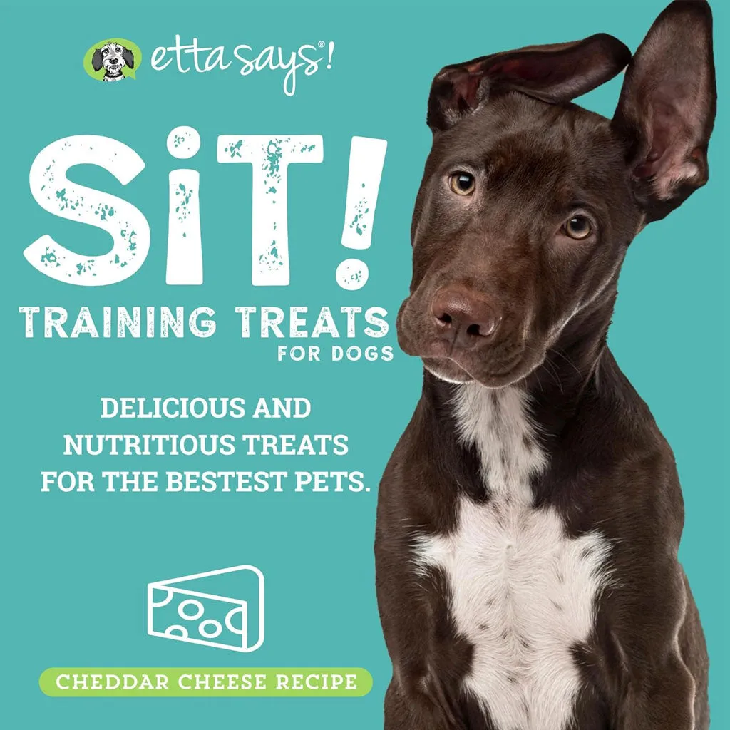 Etta Says! Sit! Training Treats for Dogs Cheddar Cheese Flavor, 16-oz