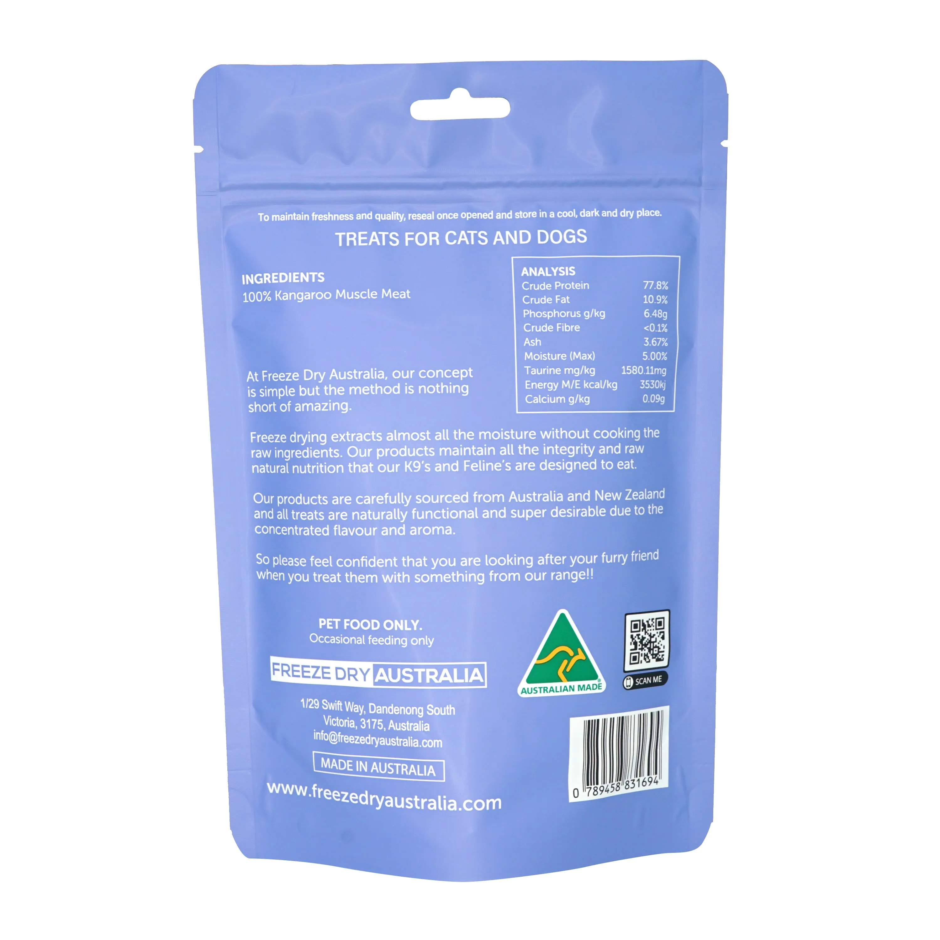 Freeze Dried Kangaroo Cookies 100g