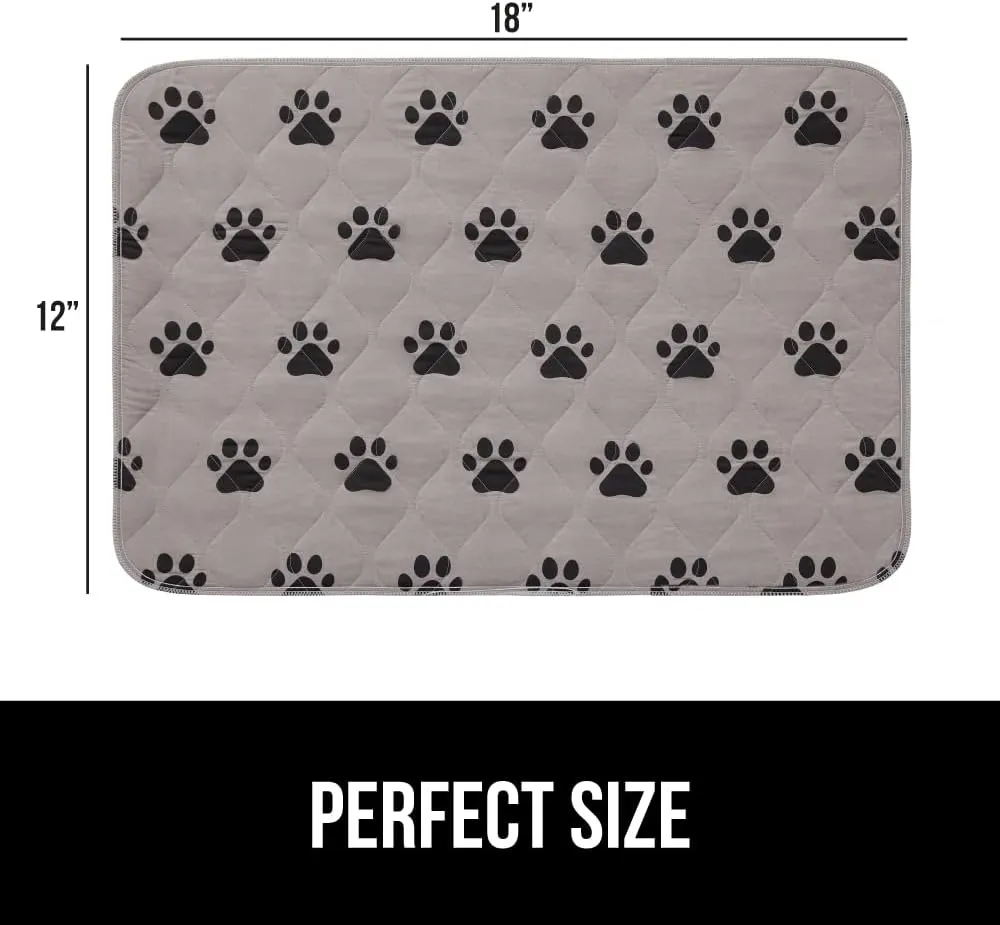 GORILLA GRIP Washable Puppy Pads, Slip Resistant Dog Crate Mat, Waterproof Cloth Pee Pad for Training Puppies in Playpen, Reusable Pet Incontinence Blanket, Protects Sofa, Furniture, Floors, 18x12
