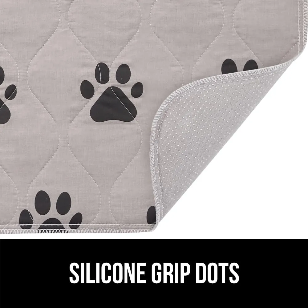 GORILLA GRIP Washable Puppy Pads, Slip Resistant Dog Crate Mat, Waterproof Cloth Pee Pad for Training Puppies in Playpen, Reusable Pet Incontinence Blanket, Protects Sofa, Furniture, Floors, 18x12