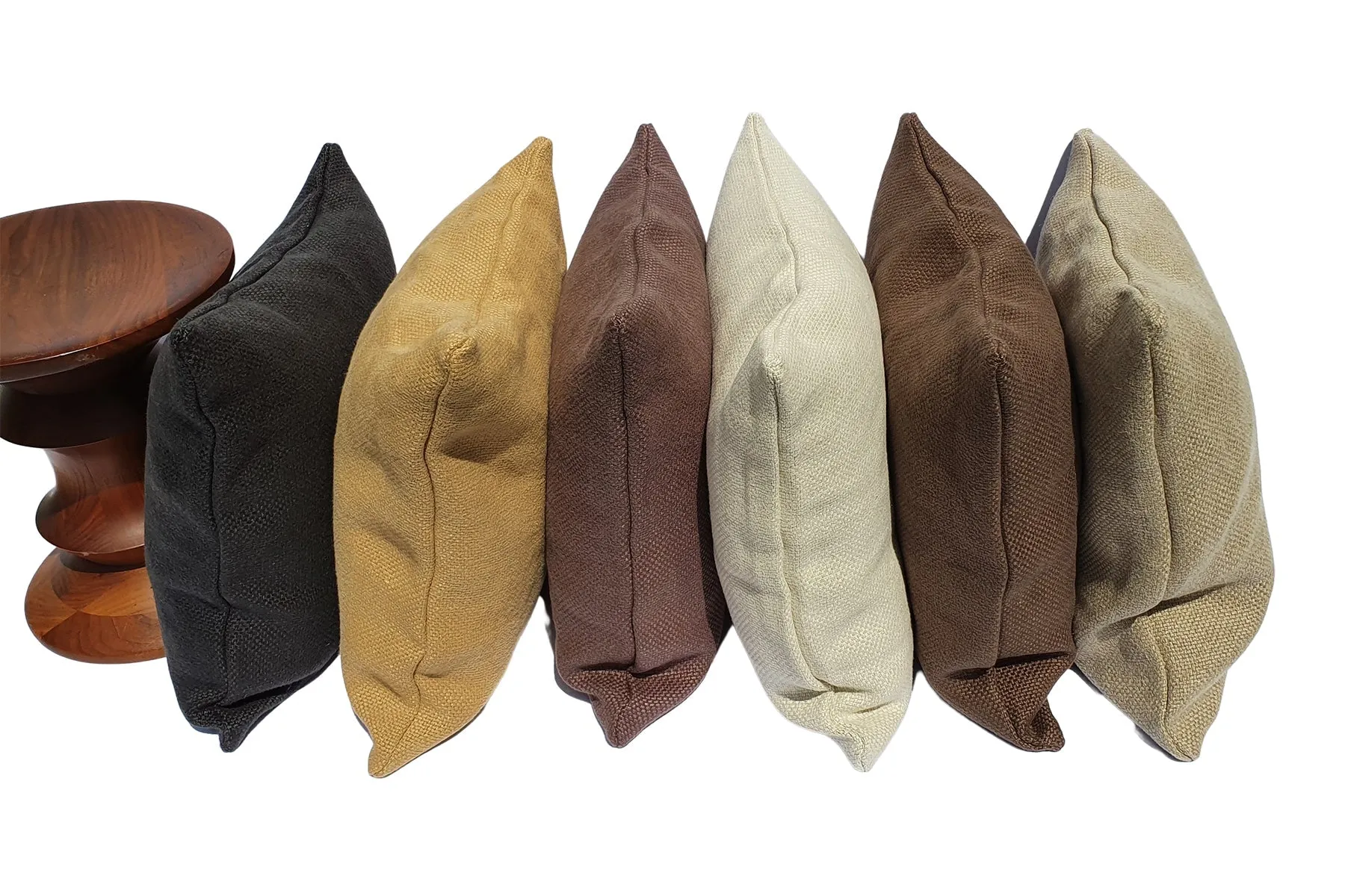 Heavy Duty Linen Cushions and Pillows "James" in Black Color