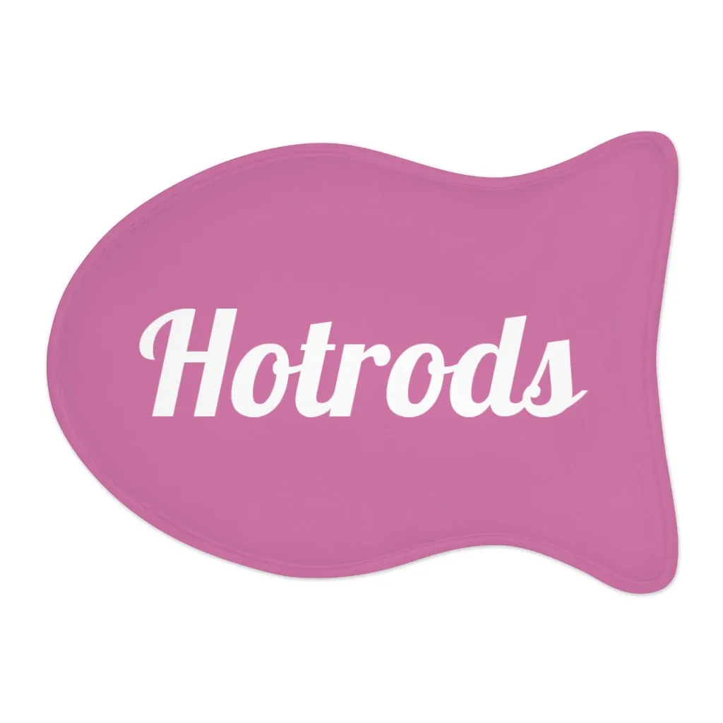 Hotrods Pet Feeding Mats - White print