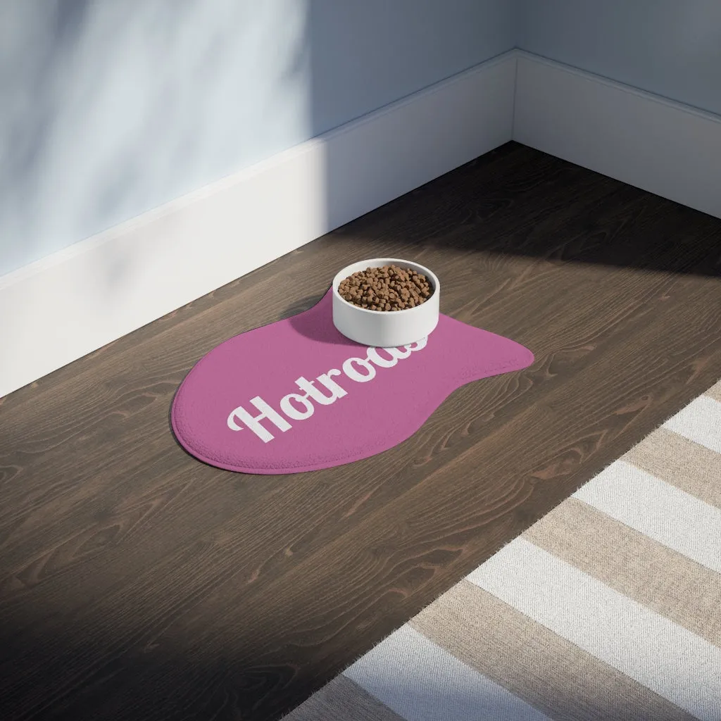 Hotrods Pet Feeding Mats - White print