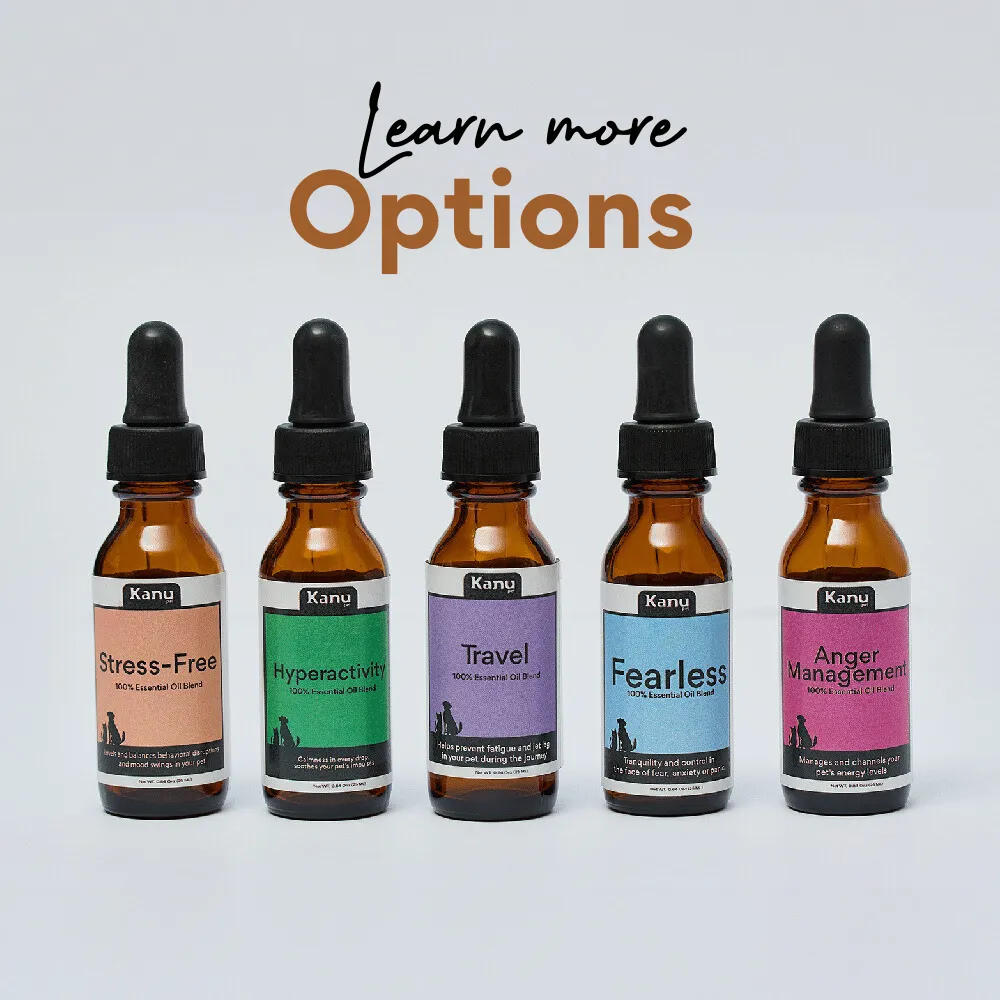 Kanu Pet No Stress Flower Essence Oils for Pets, Promotes Calmness, Controls Fear and Anxiety