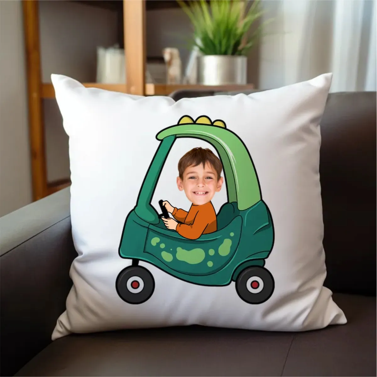 Kid - Baby In Car - Personalized Photo Custom Shaped Pillow(NV)