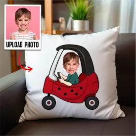 Kid - Baby In Car - Personalized Photo Custom Shaped Pillow(NV)