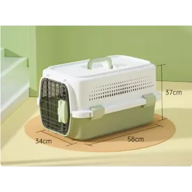 MaiShi Travel Pet Crate L - L58cm x B34cm x H37cm - Green