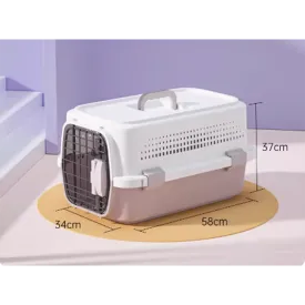MaiShi Travel Pet Crate L - L58cm x B34cm x H37cm - Purple