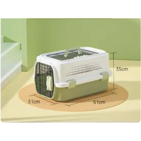 MaiShi Travel Pet Crate Open-top M - L51cm x B31cm x H35cm - Green