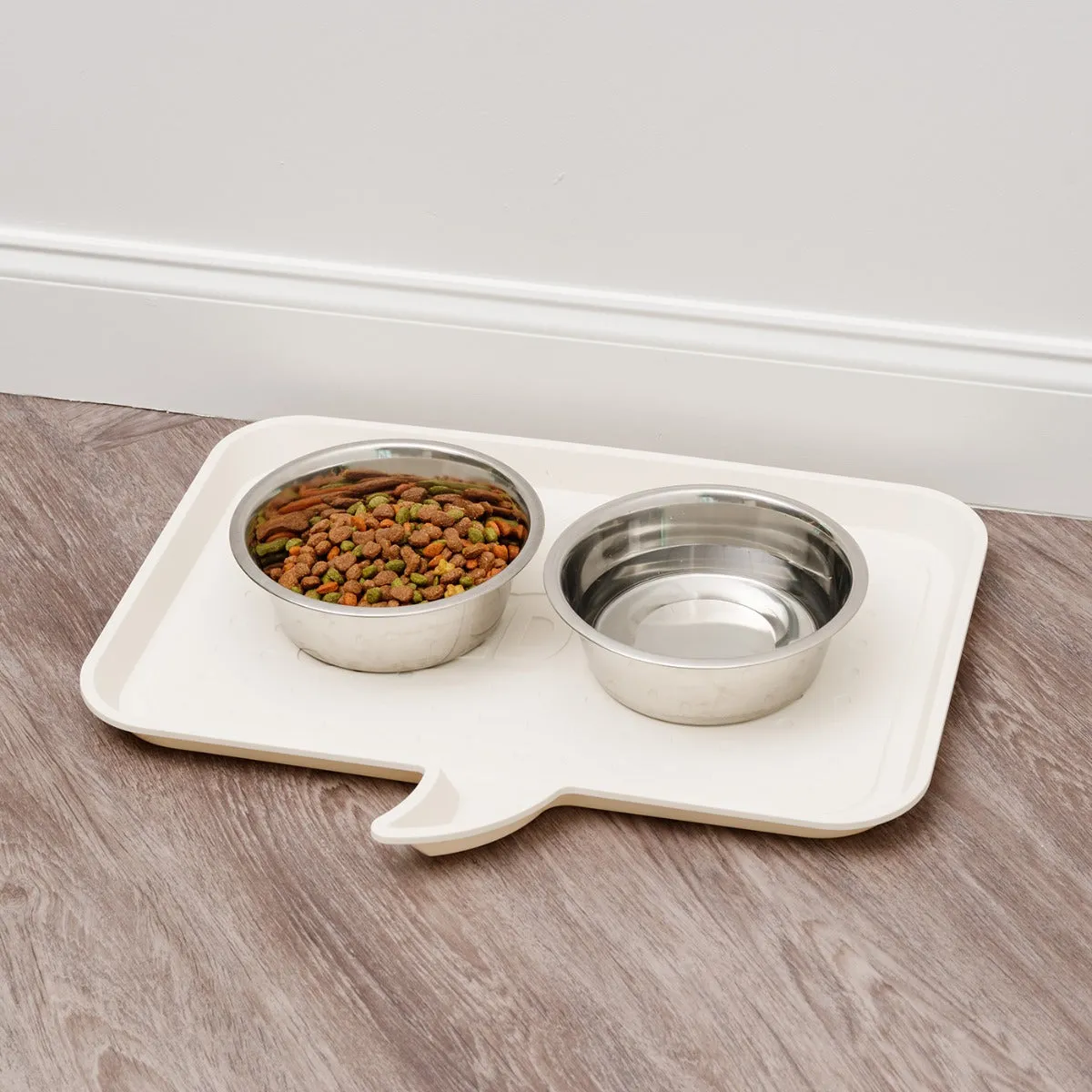 Medium "FEED ME" Feeding Mat for Dog or Cat, Ivory