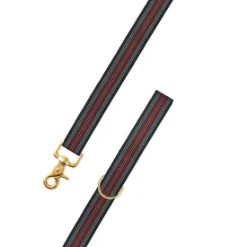 Navy, Burgundy & Green Grosgrain Ribbon Dog Leash