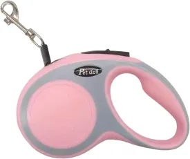 New Retractable Dog Leash (Cord), Ergonomic, Durable and Tangle Free Pet Walking Leash for Dogs Up to 26 lbs, 16 ft(Pink)