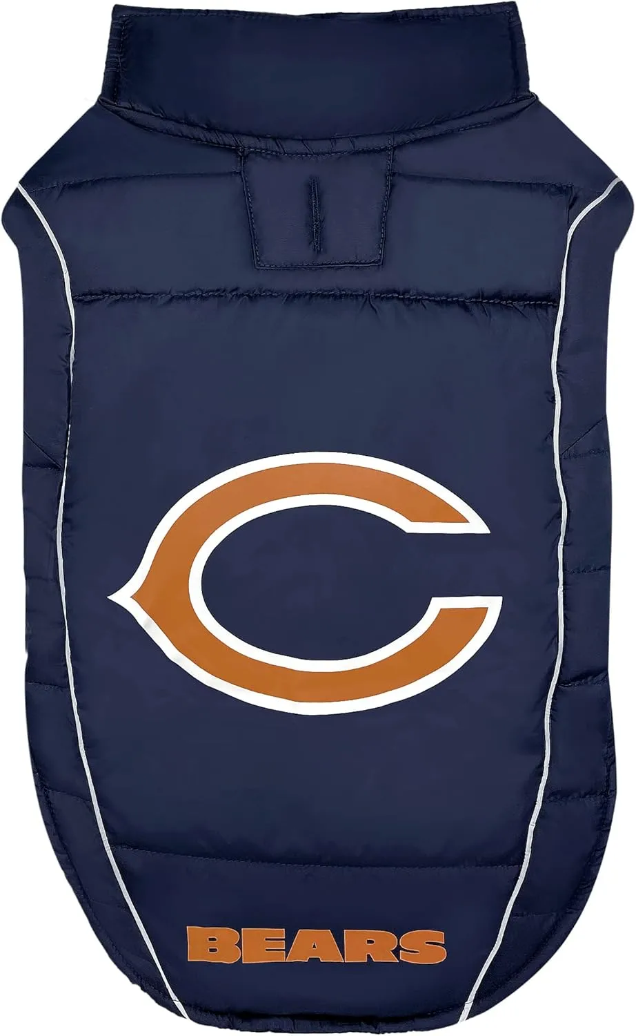 NFL Chicago Bears Puffer Vest for Dogs & Cats, Size Medium. Warm, Cozy, and Waterproof Dog Coat, for Small and Large Dogs/Cats. Best NFL Licensed PET Warming Sports Jacket