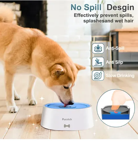 No Spill Water Bowl for Dogs - 70 oz. Capacity