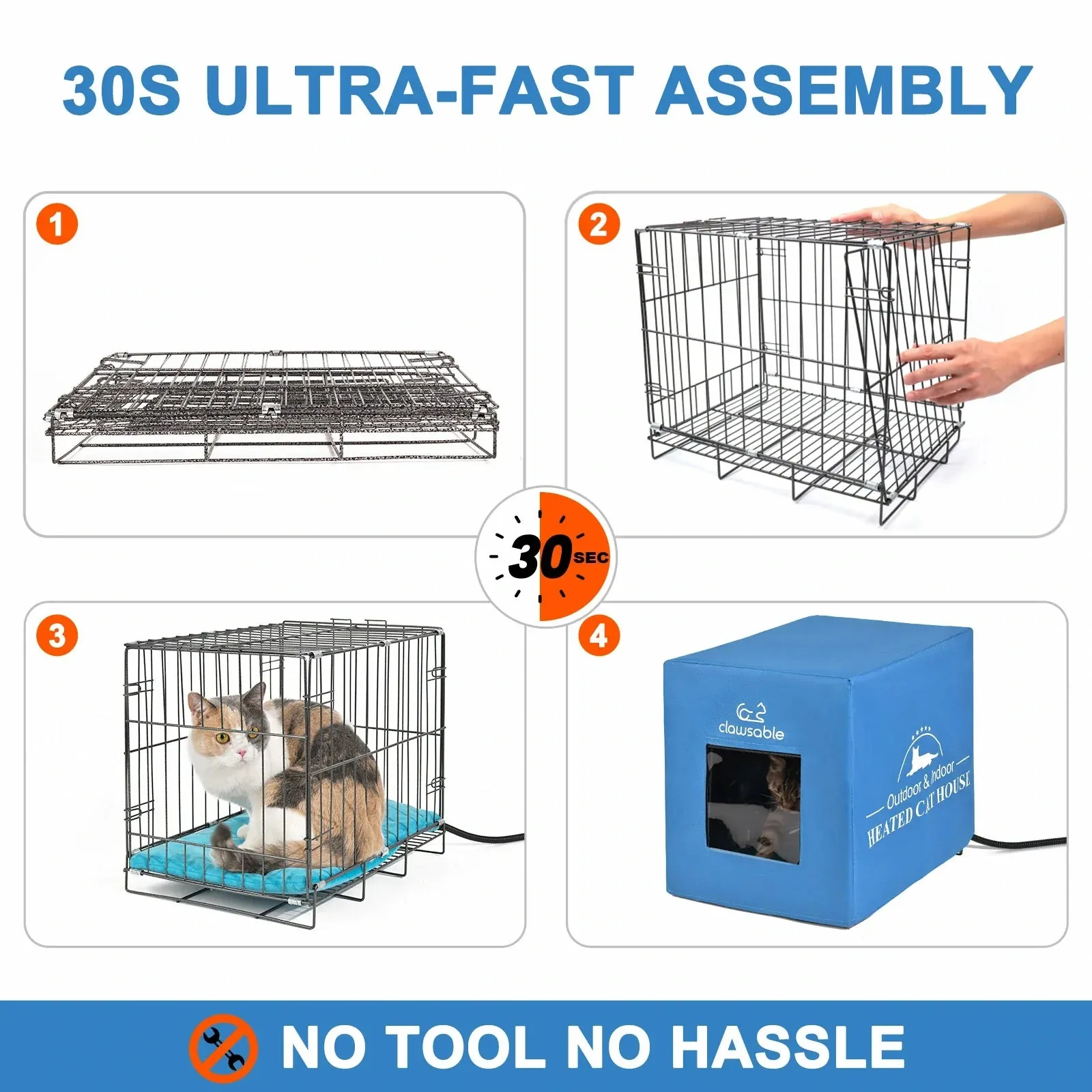 Outdoor Heated Cat Cage Small