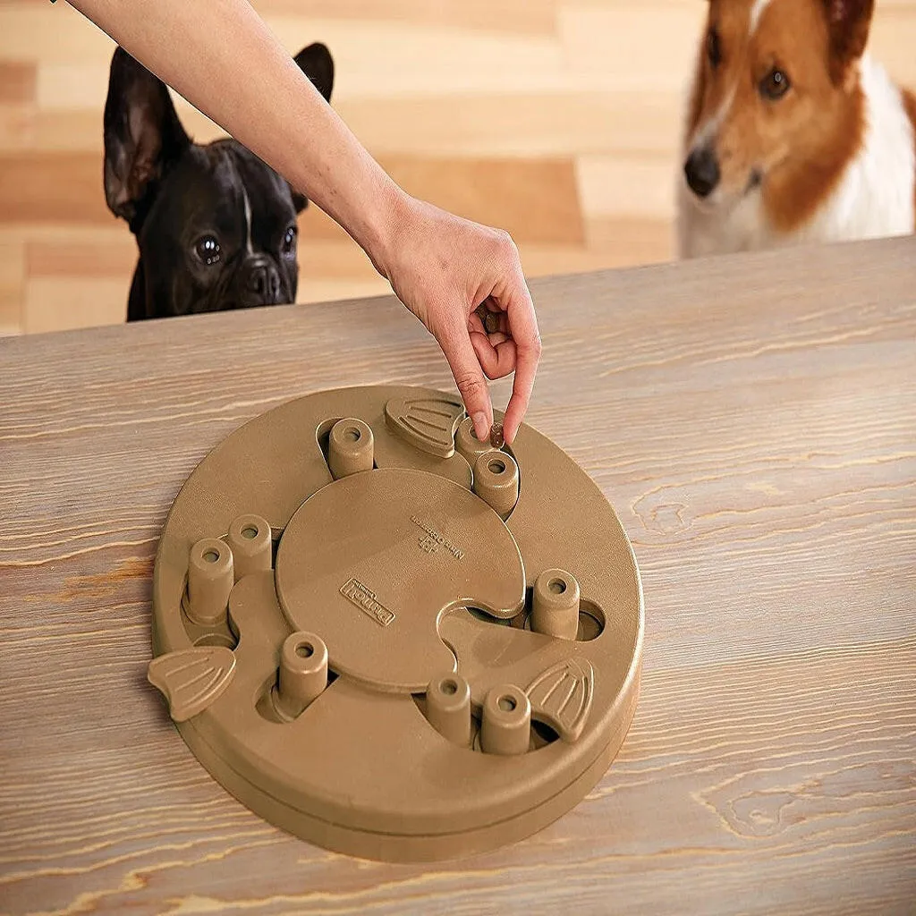 Outward Hound Nina Ottosson Worker Interactive Treat Puzzle Toy For Dogs, Level 3, Tan