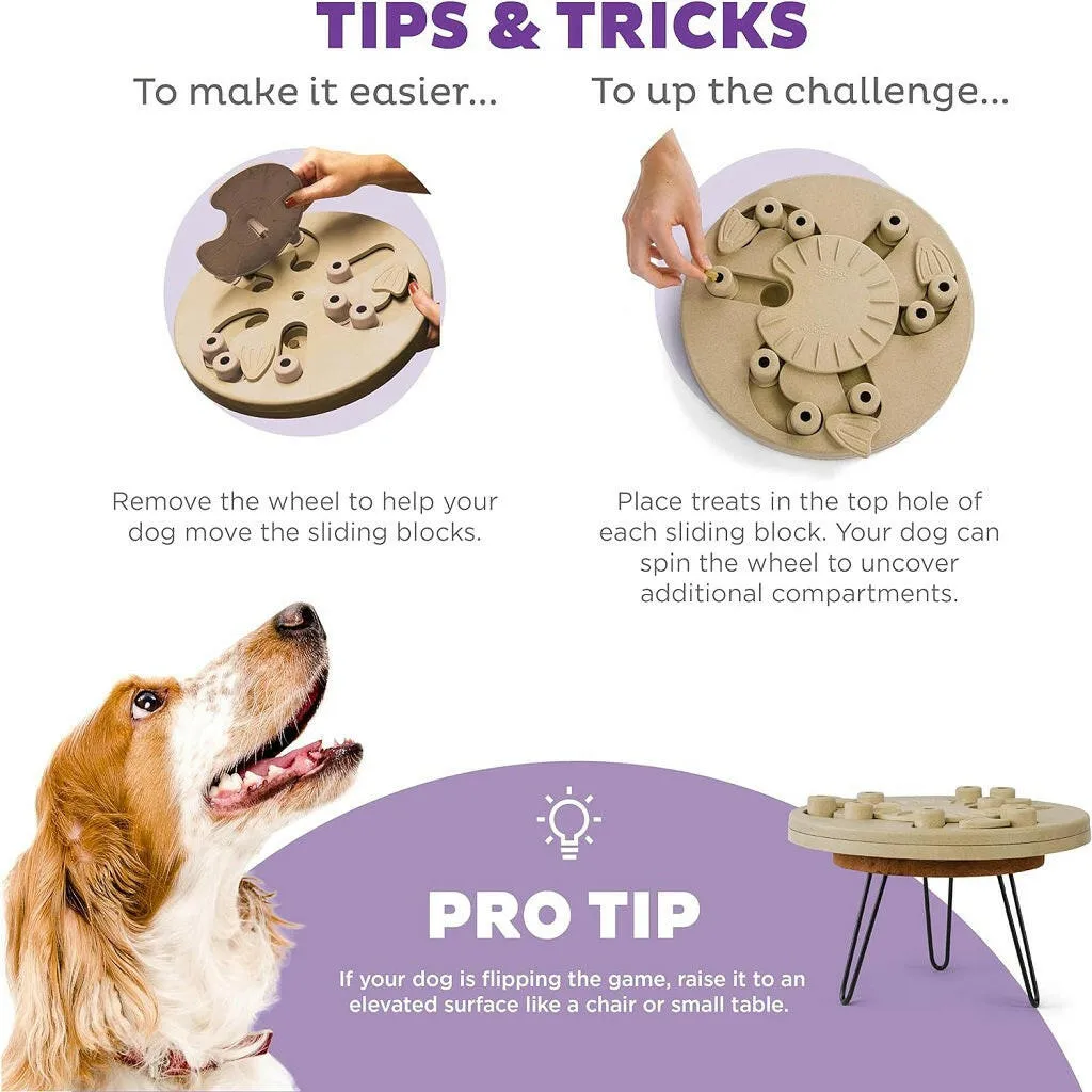 Outward Hound Nina Ottosson Worker Interactive Treat Puzzle Toy For Dogs, Level 3, Tan