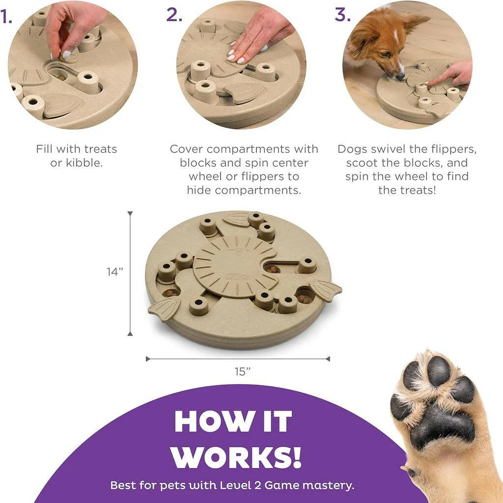 Outward Hound Nina Ottosson Worker Interactive Treat Puzzle Toy For Dogs, Level 3, Tan
