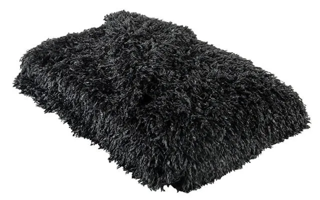 Pet / Dog Blanket - Black Swan Faux Feather