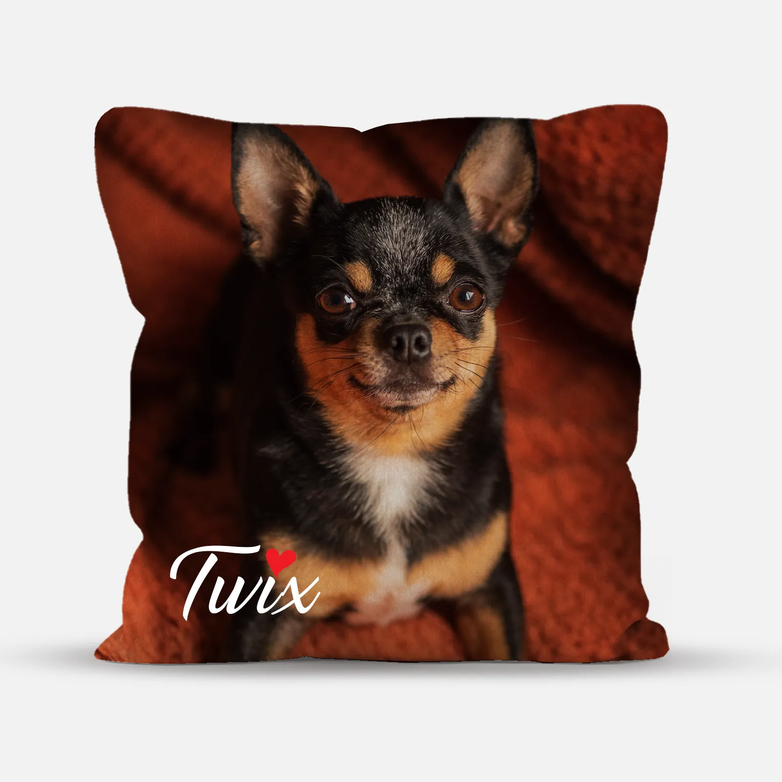 Pet Portrait with Name Photo Pillow
