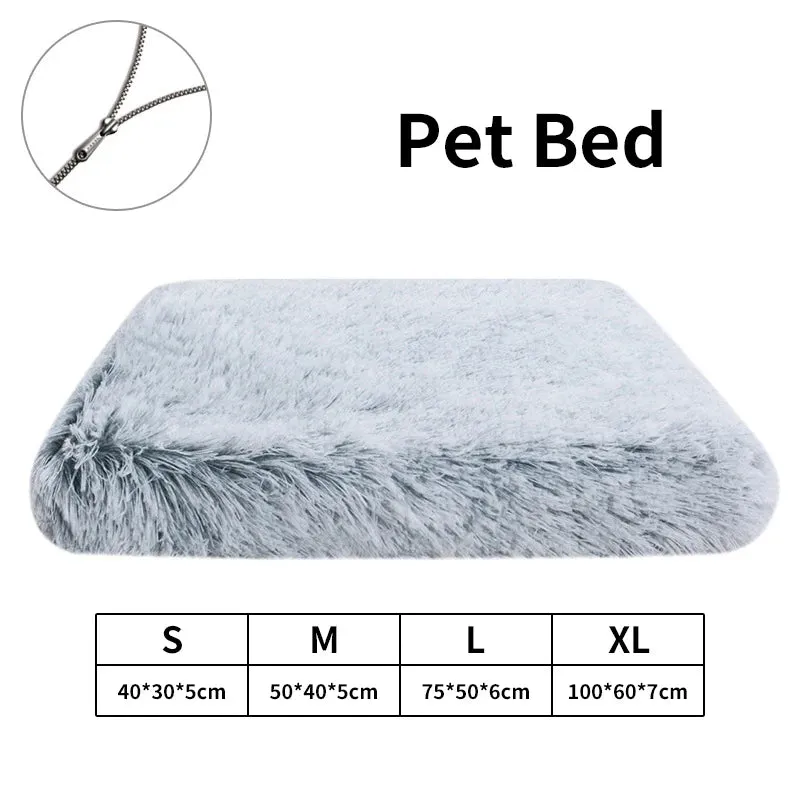 Plush Square Pet Bed for Dog or Cat