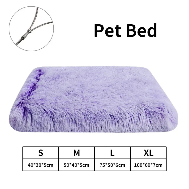 Plush Square Pet Bed for Dog or Cat