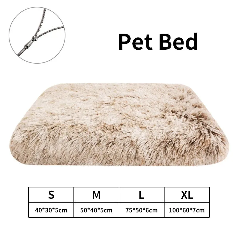 Plush Square Pet Bed for Dog or Cat