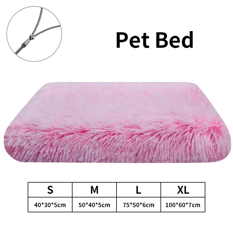 Plush Square Pet Bed for Dog or Cat