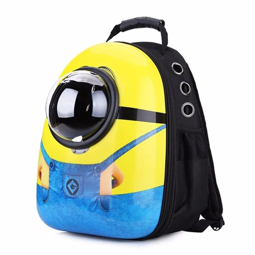 Portable Minions Pet Carrier  Dog/cat Backpack