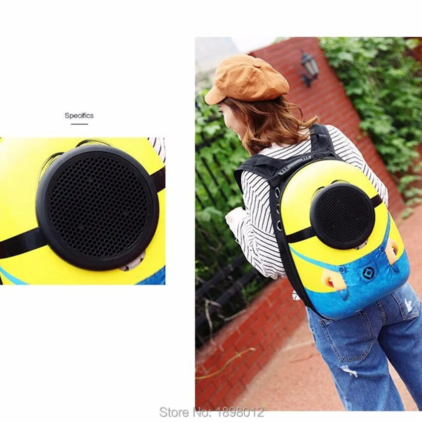 Portable Minions Pet Carrier  Dog/cat Backpack