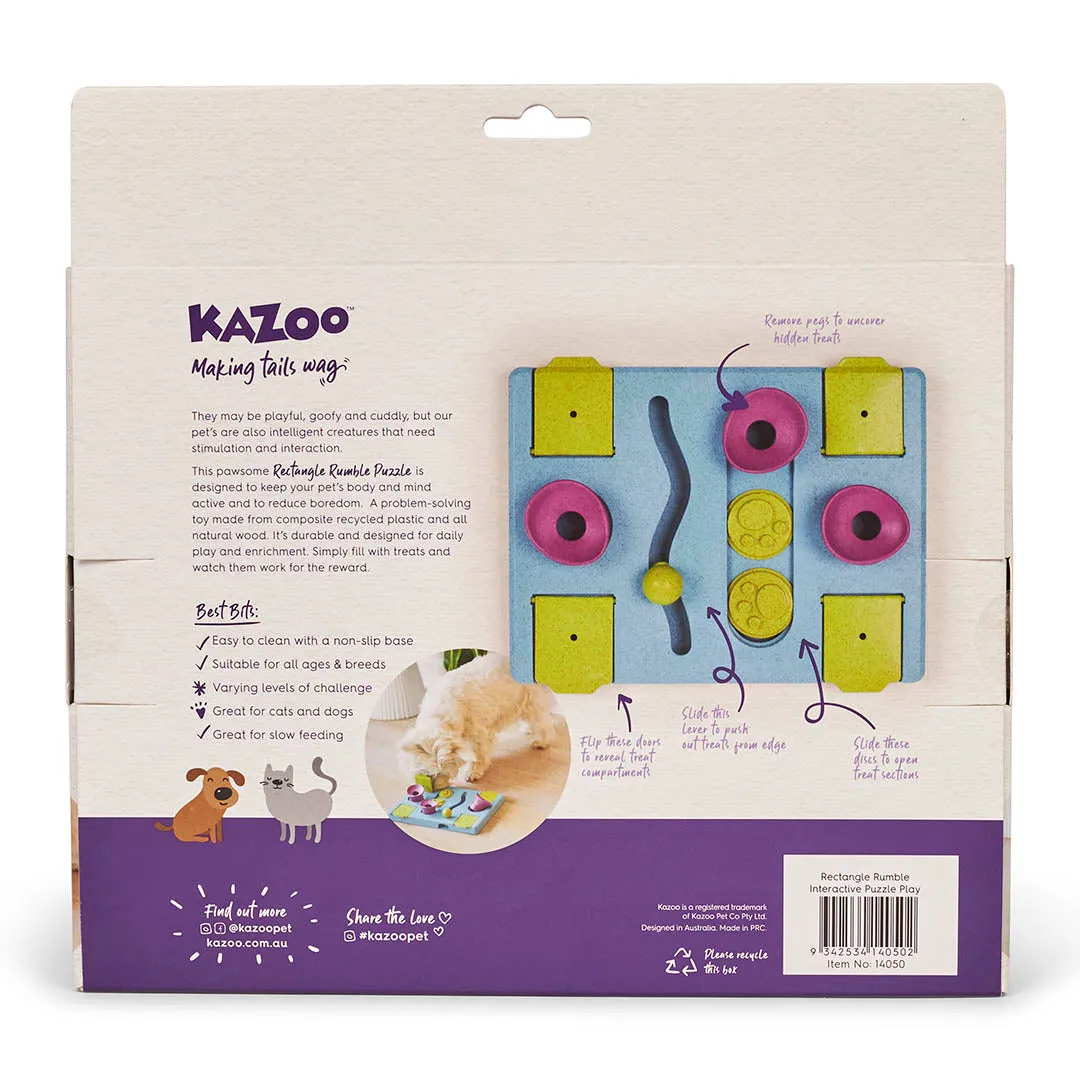Rectangle Rumble Interactive Puzzle Cat Toy