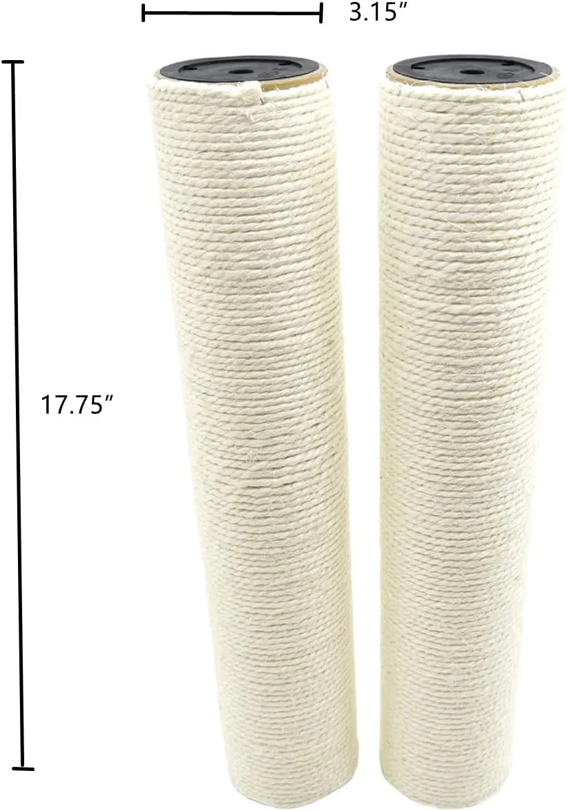 SHENGOCASE Cat Tree Tower Accessories Replacement Post 17.7" L,  3.15" Pole with M10 Bolt, DIY Cat Scratching Post Pole
