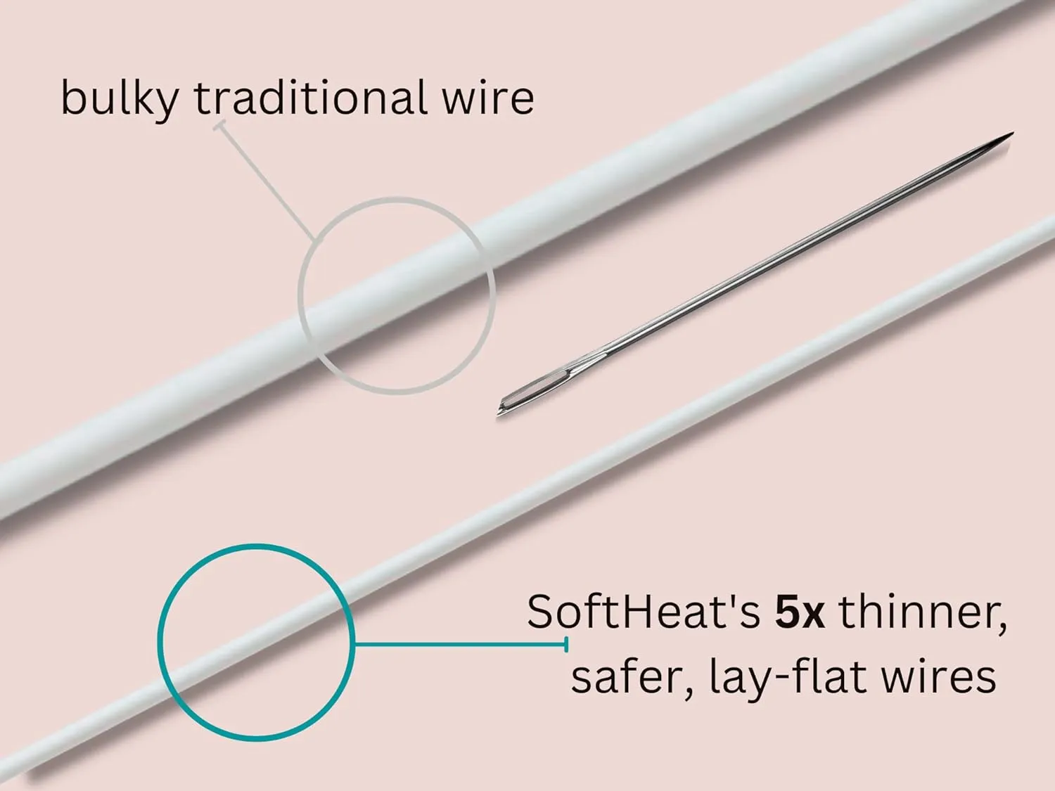 SoftHeat Luxury Micro-Fleece Heated Electric Blanket with Safe & Warm Low-Voltage Technology, Queen, Natural
