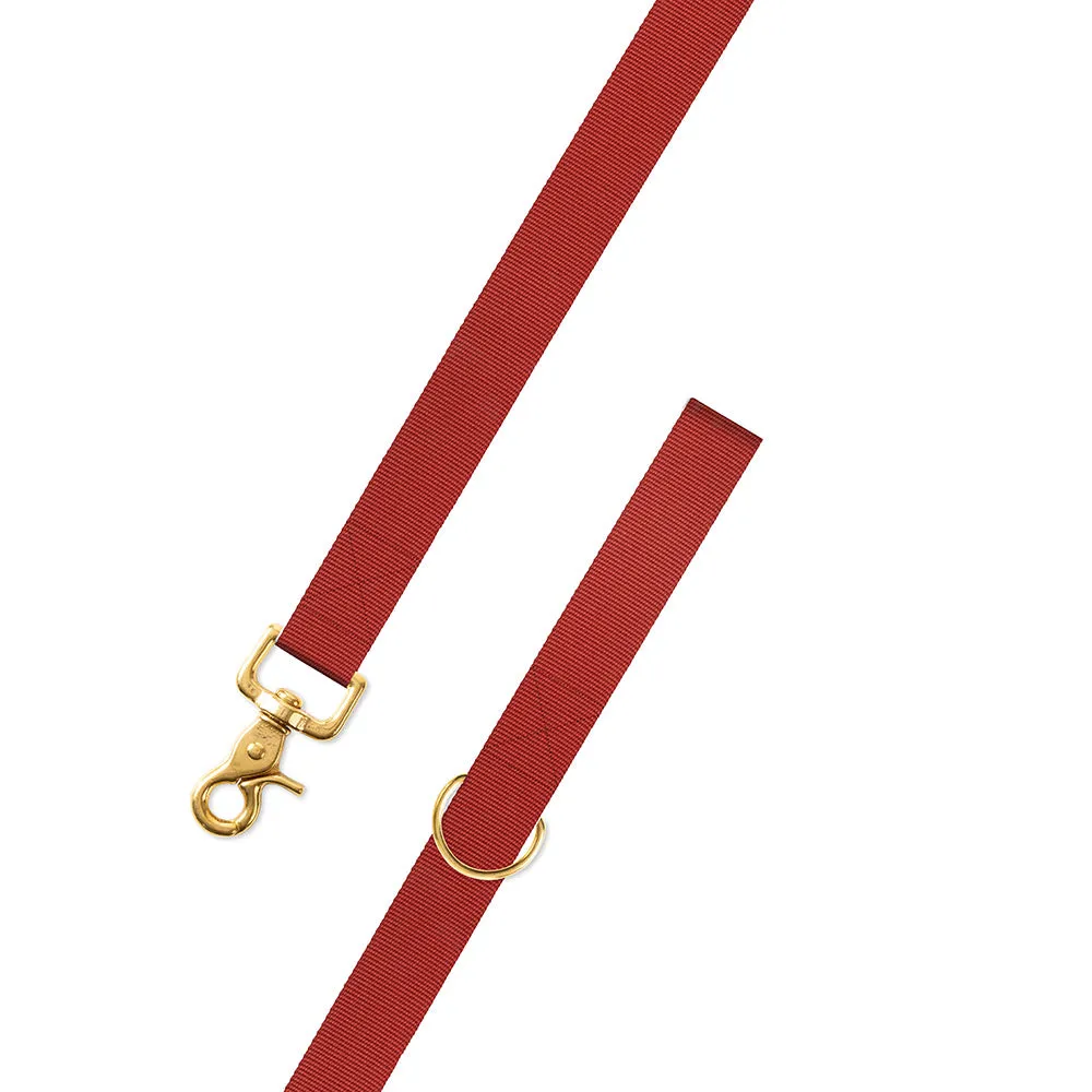Textured Rust Belgian Surcingle Dog Leash