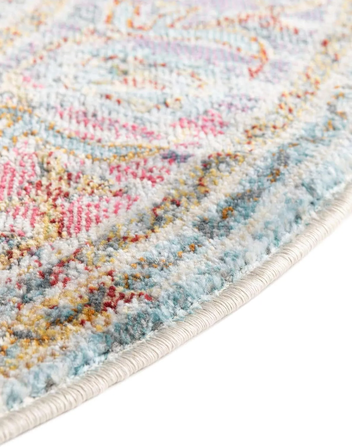 Unique Loom Baracoa Collection Area Rug - Miramar (3' 3" x 5' 3" Oval, Light Blue/ Blue)